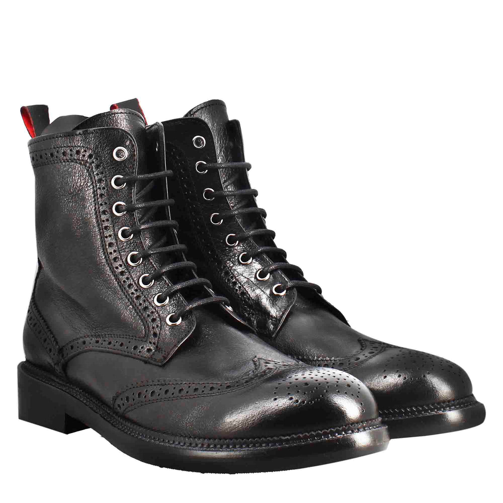 Washed Leather Boots