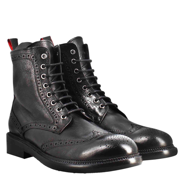 Washed Leather Boots