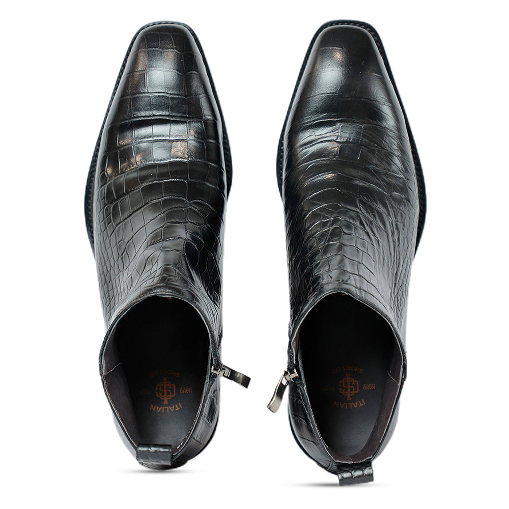 Antilia Croco Leather Boots