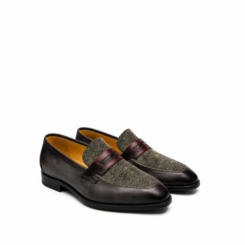 Antique Elite Textured Luxury Leather Loafer