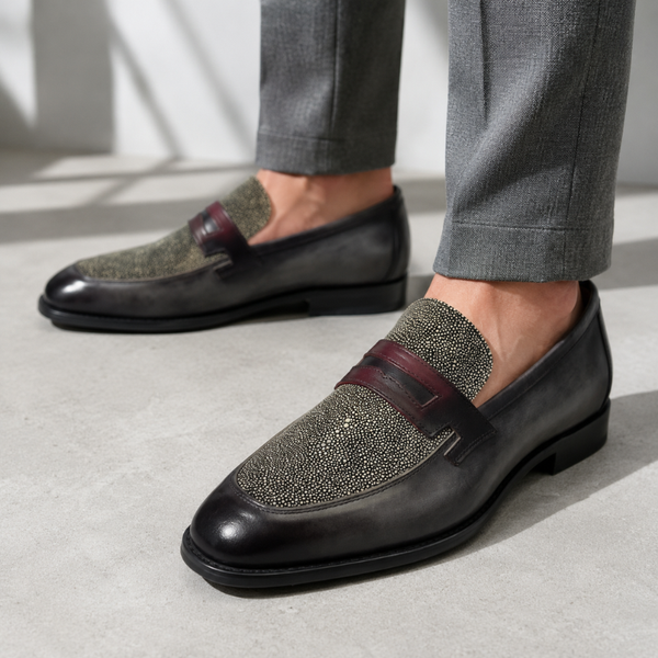 Antique Elite Textured Luxury Leather Loafer