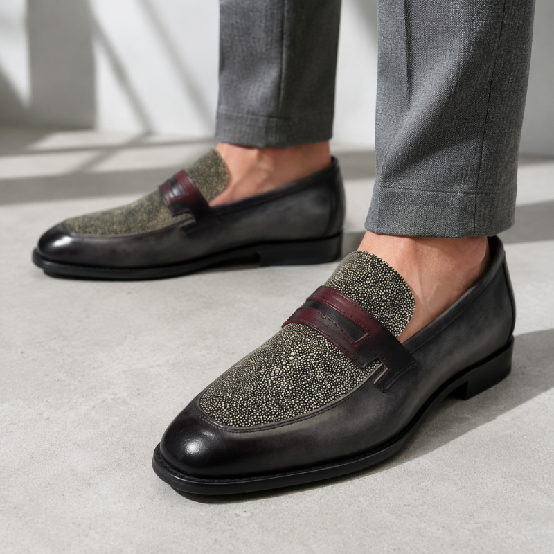 Antique Elite Textured Luxury Leather Loafer
