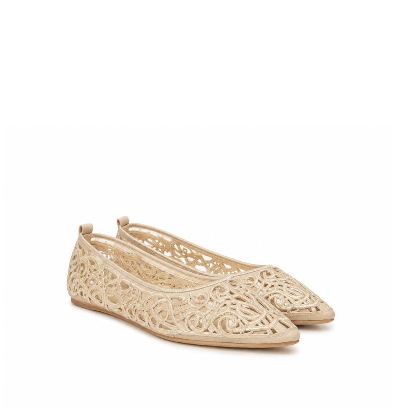 Arabella Filigree Pointed Ballet Flats