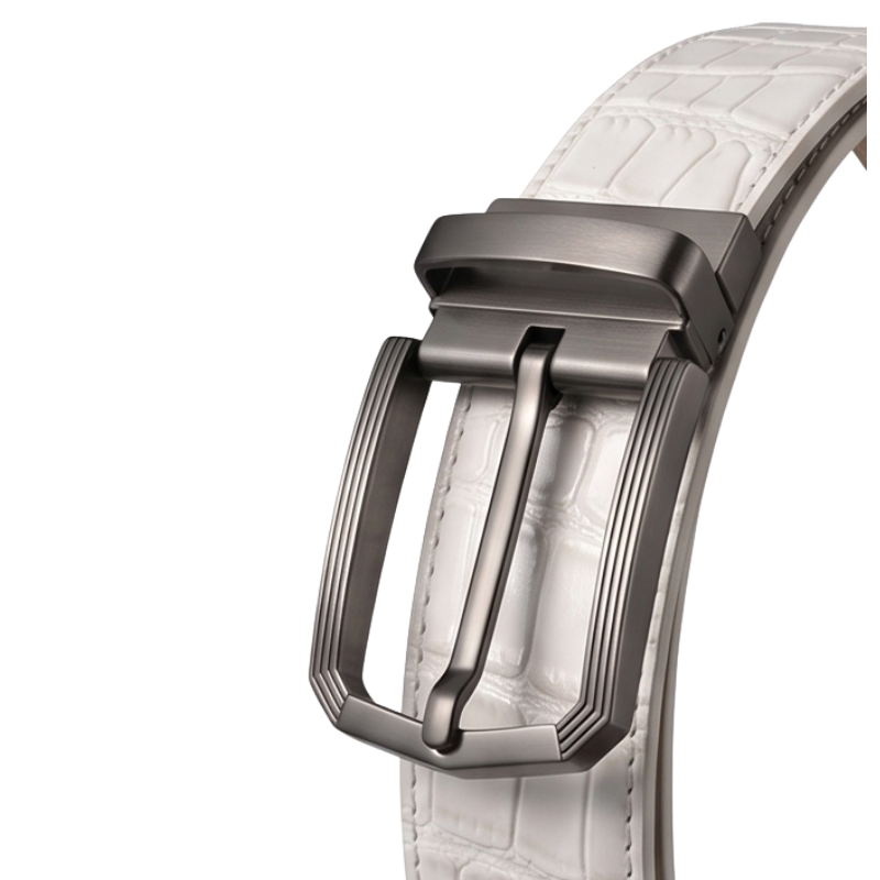 Arctic Croc Embossed Genuine Leather Belt