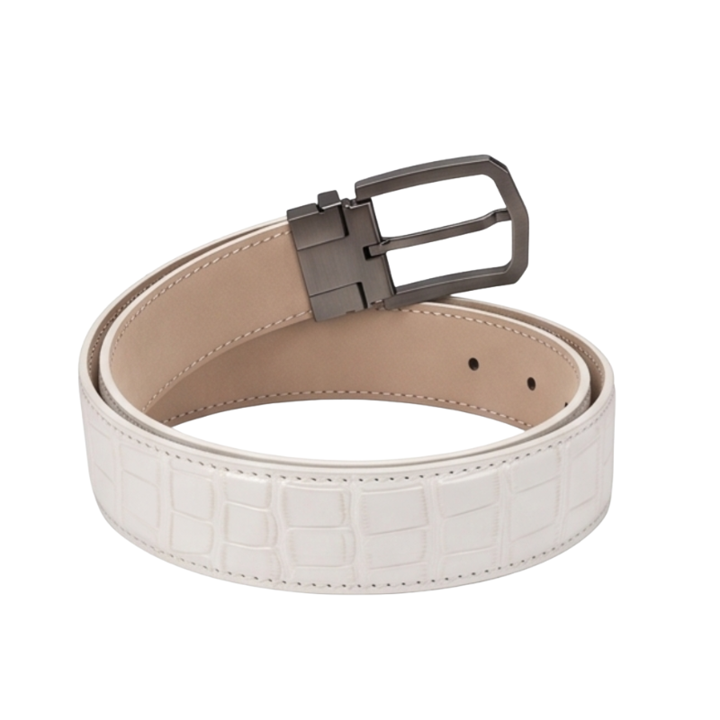 Arctic Croc Embossed Genuine Leather Belt