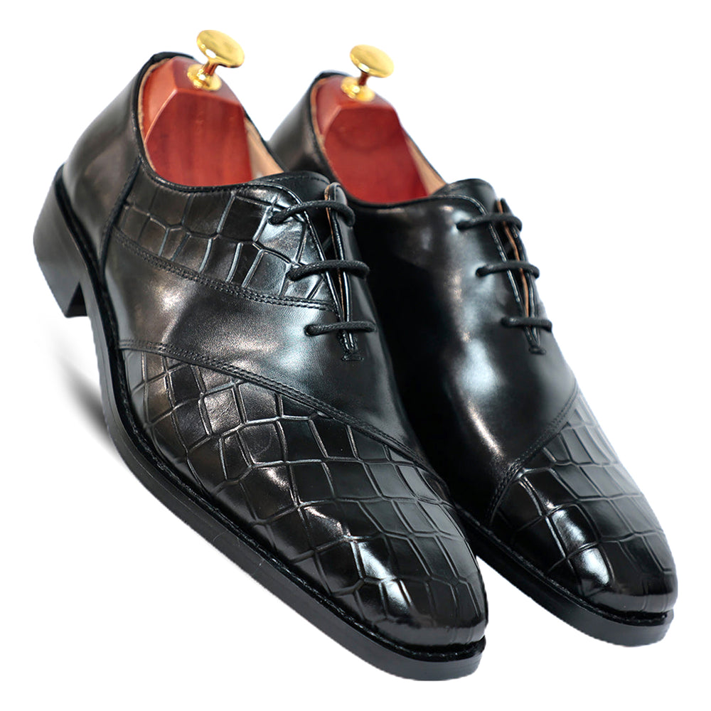 Croco Lace up Shoes