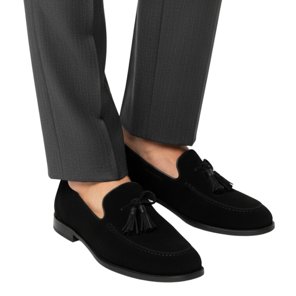 Aristo Italian Suede Tassel Loafers