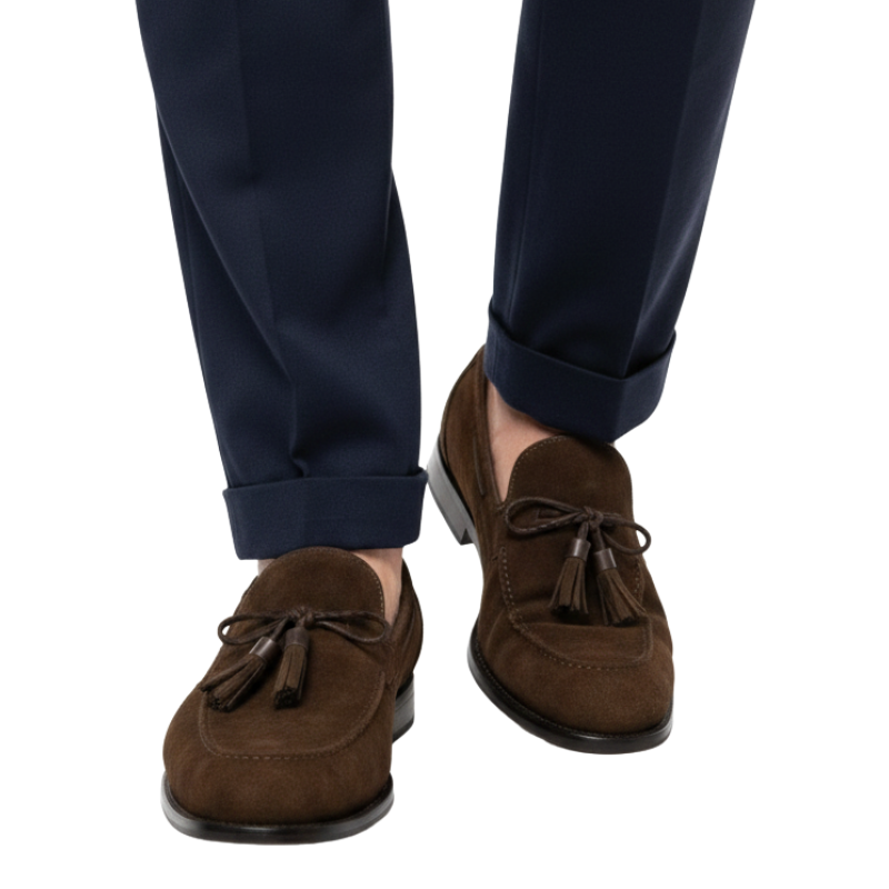 Aristo Italian Suede Tassel Loafers