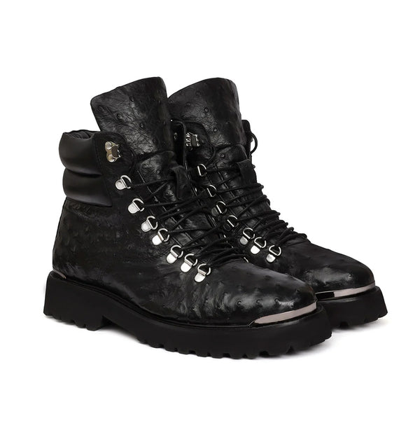 BIKER BOOTS IN OSTRICH