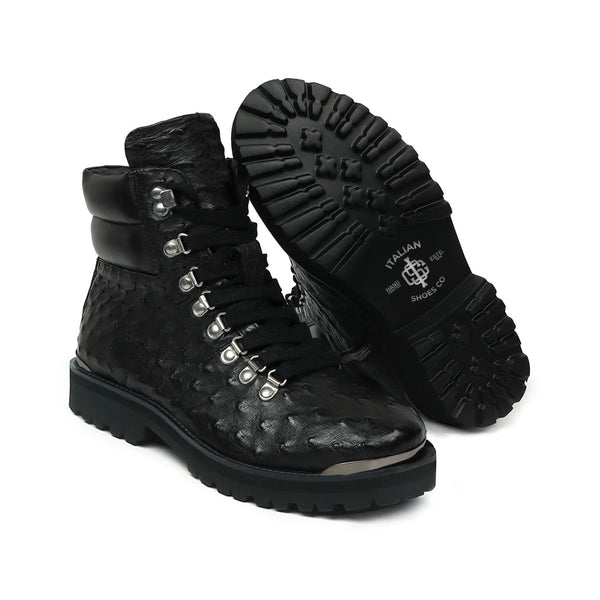 BIKER BOOTS IN OSTRICH