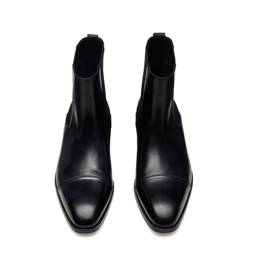 Black Leather Chelsea Boot