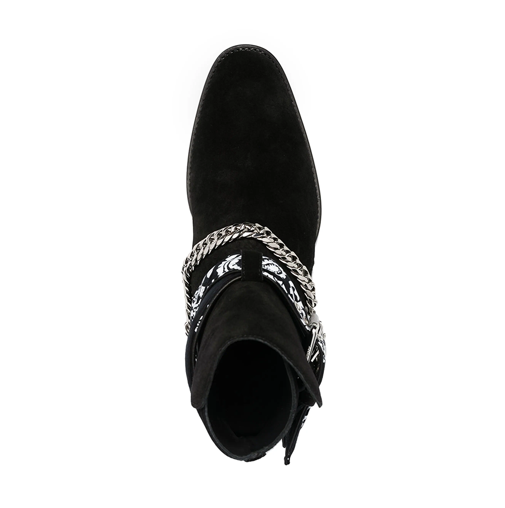 Black Bandana Buckle Cuban Boot