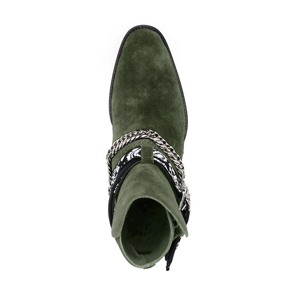 Olive Bandana Buckle Cuban Boot