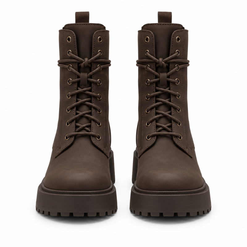 Ashborne High Top Lace-Up Combat Boots