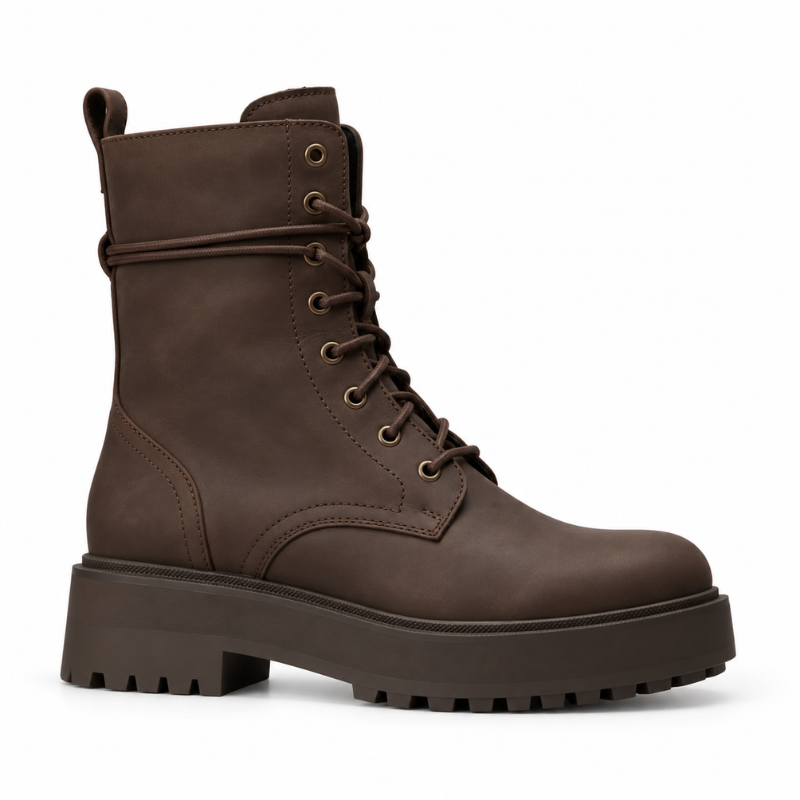 Ashborne High Top Lace-Up Combat Boots