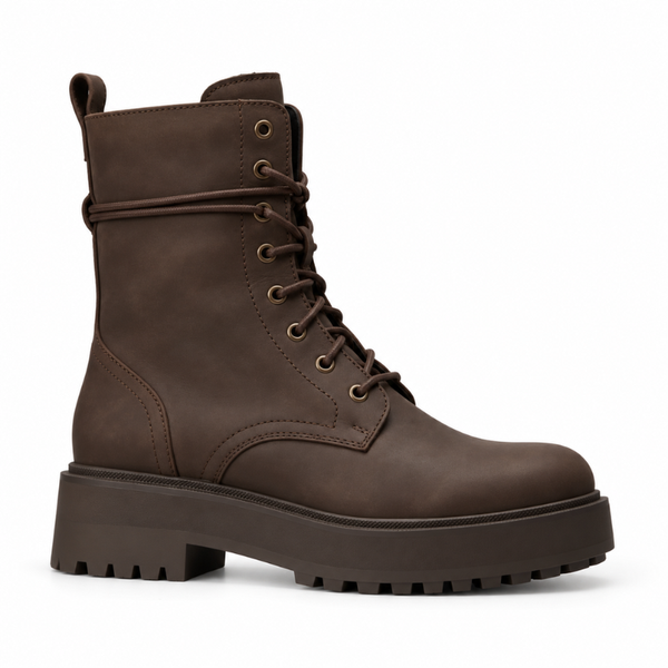 Ashborne High Top Lace-Up Combat Boots