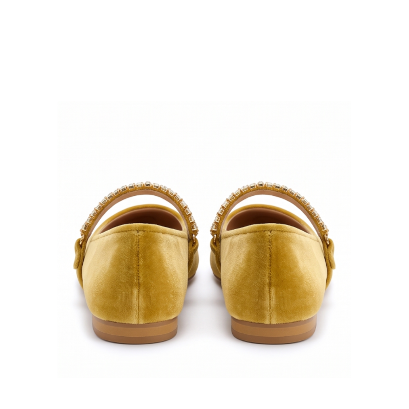 Aurelia Crystal Strap Mary Jane Flats