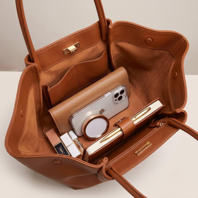 Aurelia Winged Leather Tote Bag