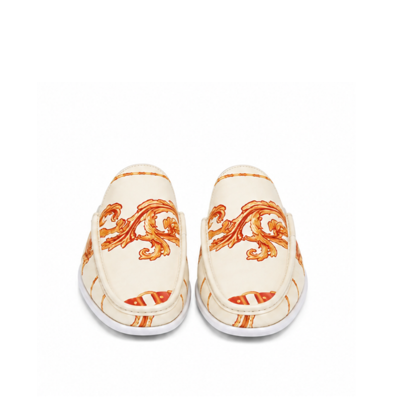 Aurelio Baroque Print Leather Mule