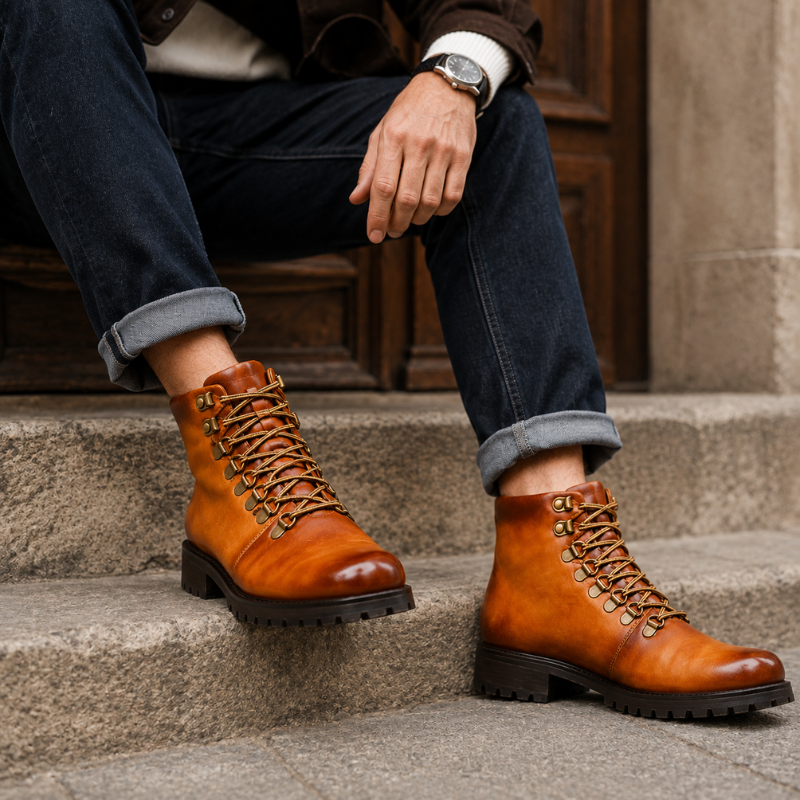 Italian Crafted Luxe Leather Ankle Boots