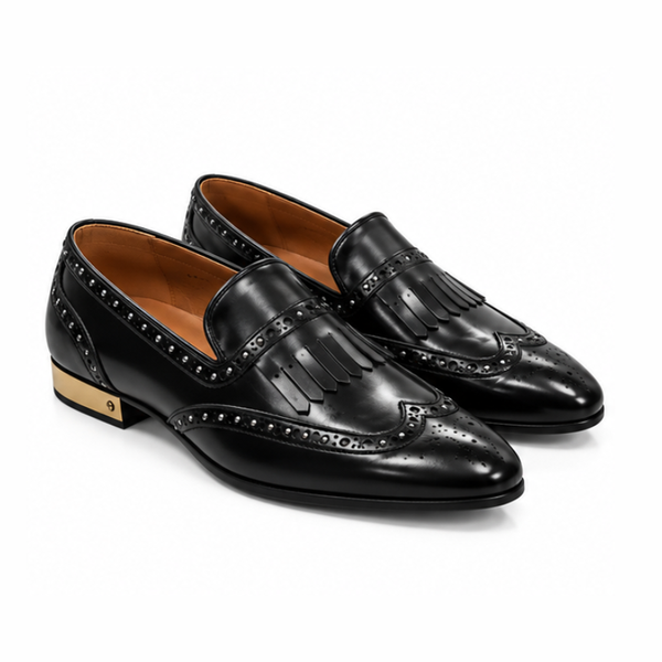 Aurelio Leather Kiltie Brogue Loafers