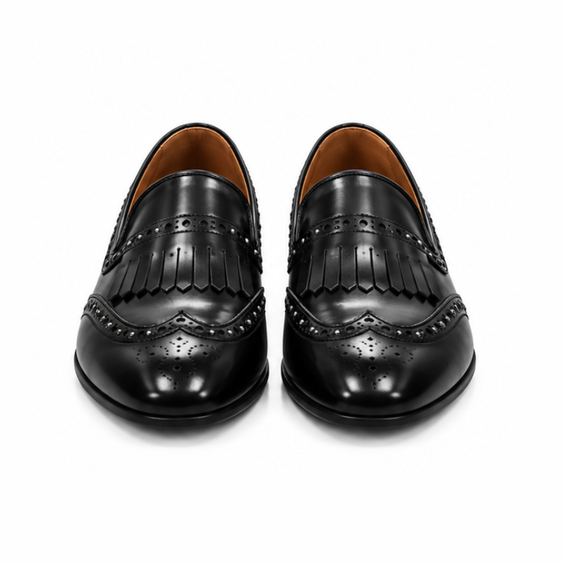 Aurelio Leather Kiltie Brogue Loafers