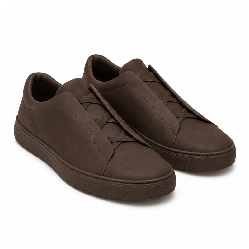 Aurelio Veil Tripple Stitch Nubuck Slip On Sneakers