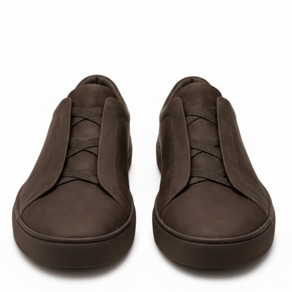 Aurelio Veil Tripple Stitch Suede Slip-On Sneakers