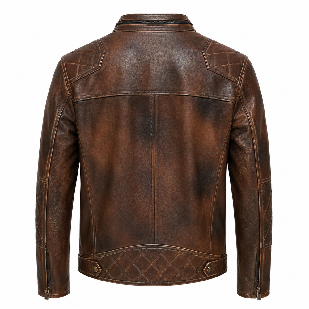 Aurex Vintage Leather Racer Jacket