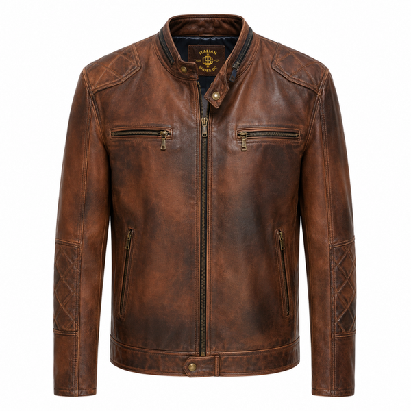 Aurex Vintage Leather Racer Jacket