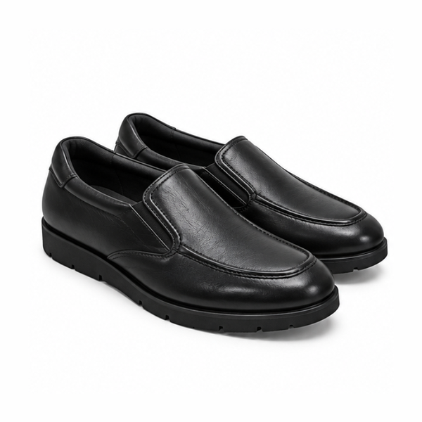 Avellino Nero Leather Comfort Loafers