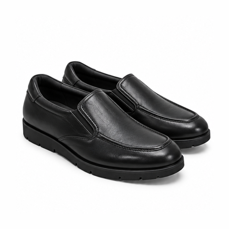Avellino Nero Leather Comfort Loafers