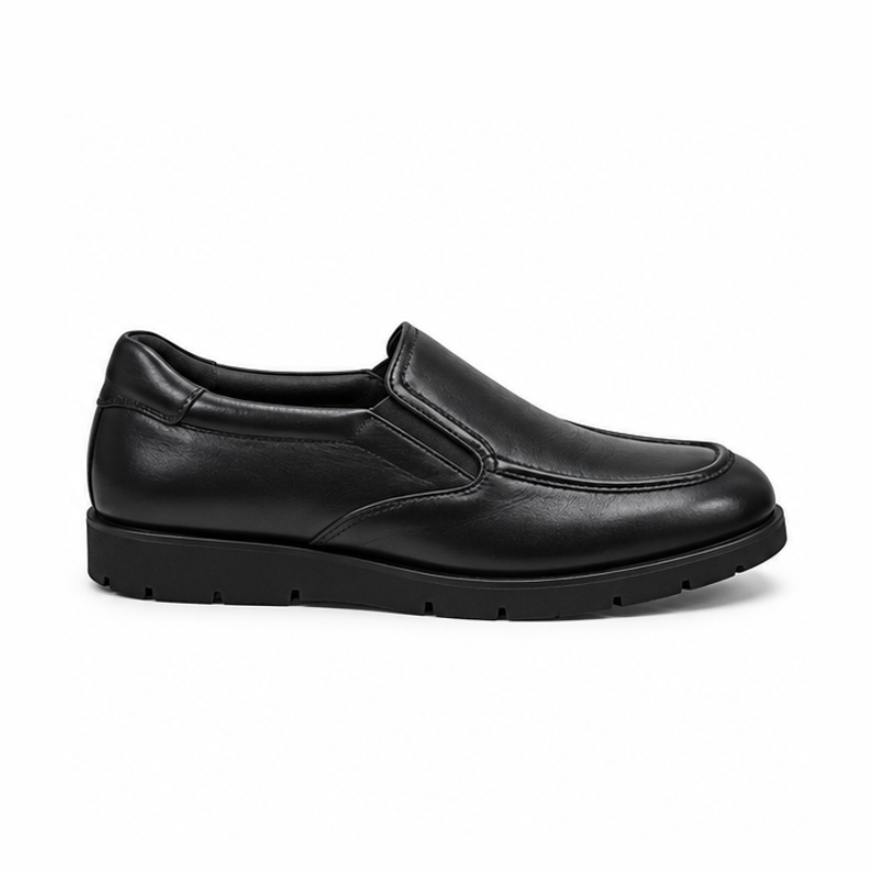 Avellino Nero Leather Comfort Loafers