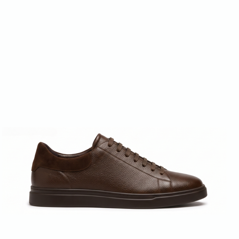 Axton Classic Textured Leather Sneakers