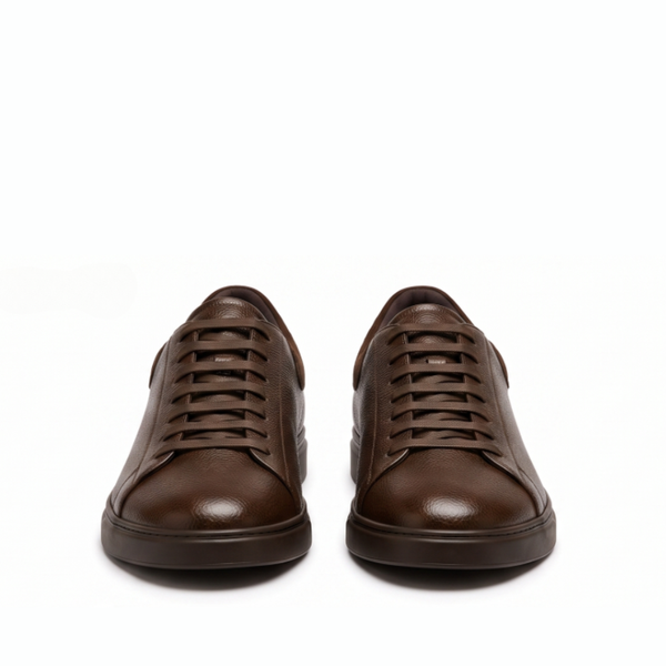 Axton Classic Textured Leather Sneakers