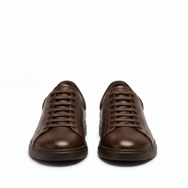 Axton Classic Textured Leather Sneakers
