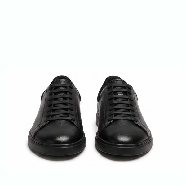 Axton Classic Textured Leather Sneakers