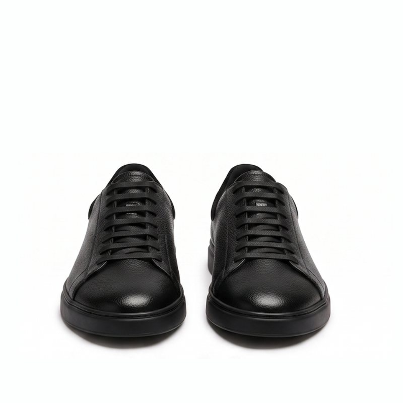 Axton Classic Textured Leather Sneakers