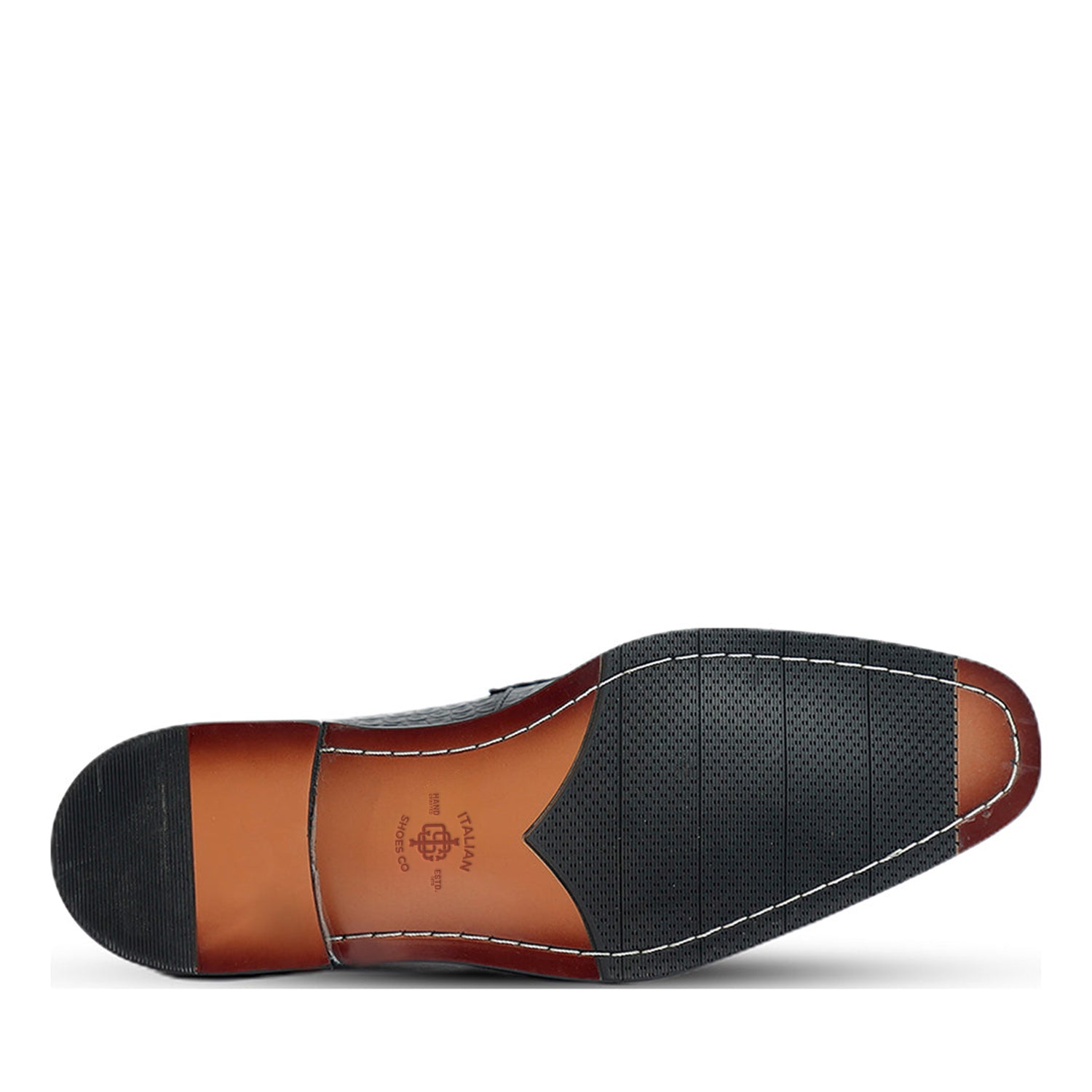 Azure Black Croco Monk Loafers