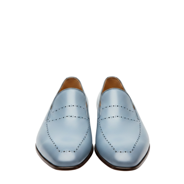Azure Grace Leather Santorini Mist Loafer
