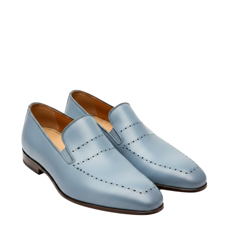 Azure Grace Leather Santorini Mist Loafer