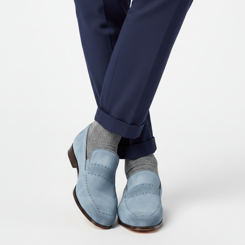 Azure Grace Suede Santorini Mist Loafer