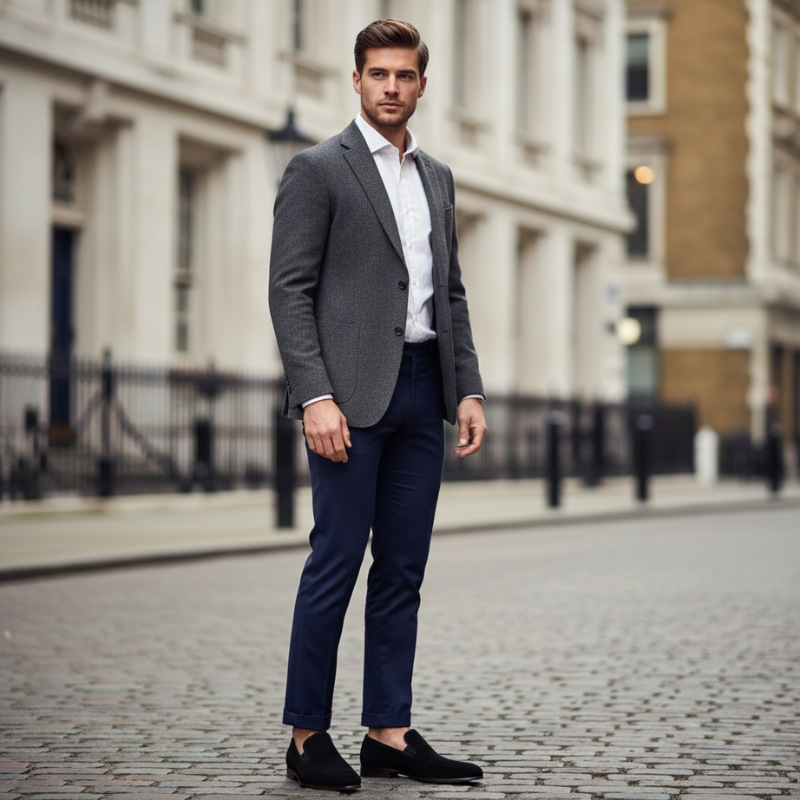 Azure Grace Suede Santorini Mist Loafer