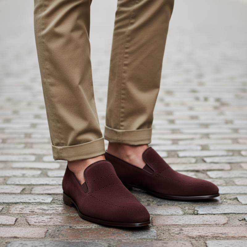 Azure Grace Suede Santorini Mist Loafer