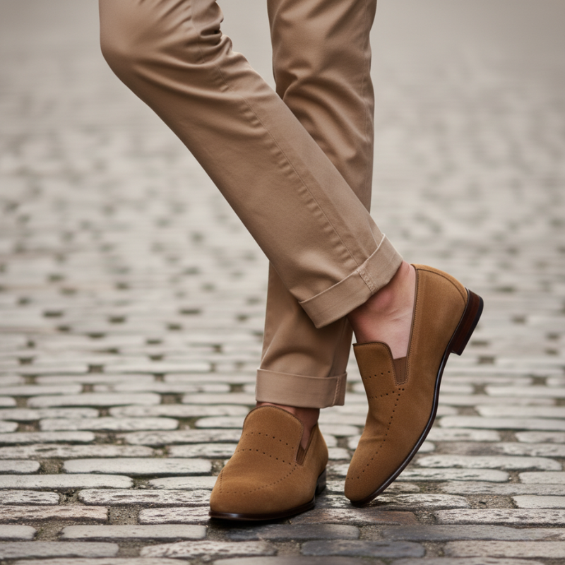 Azure Grace Suede Santorini Mist Loafer
