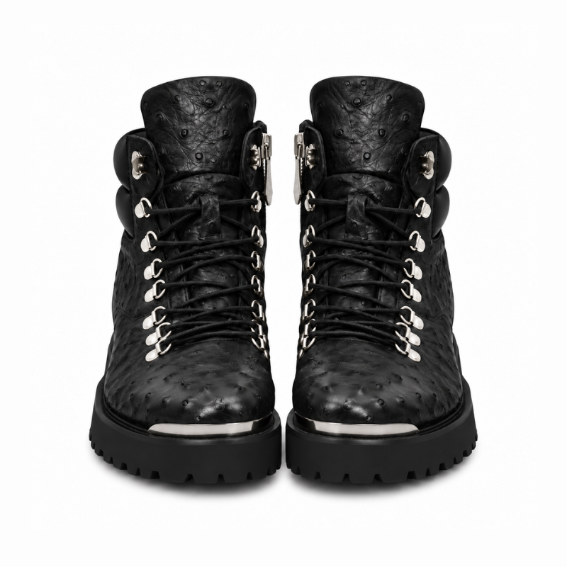 BIKER BOOTS IN OSTRICH