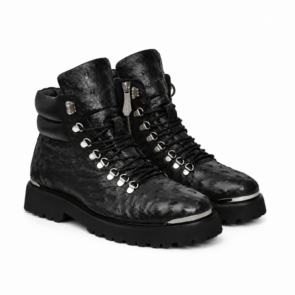 BIKER BOOTS IN OSTRICH