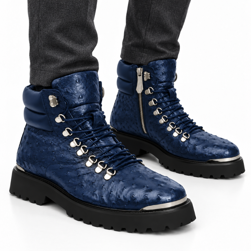 BIKER BOOTS IN OSTRICH