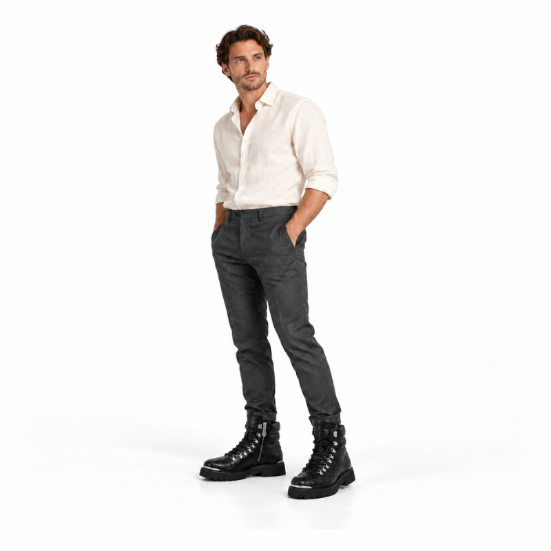 BIKER BOOTS IN OSTRICH