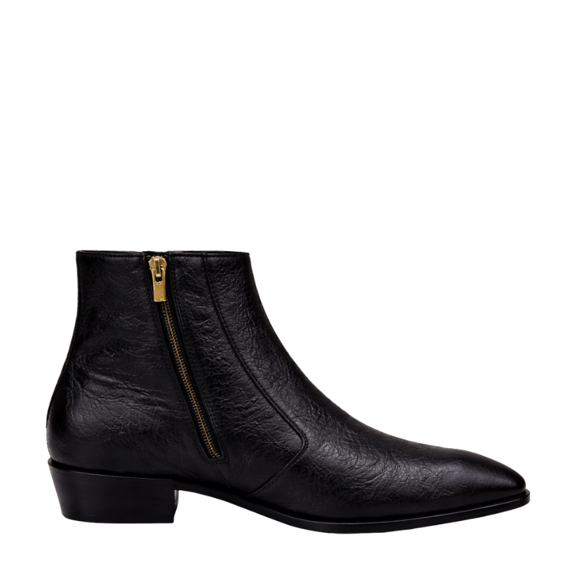 Men's Shadow Craft Leather Zipper Chelsea Boots